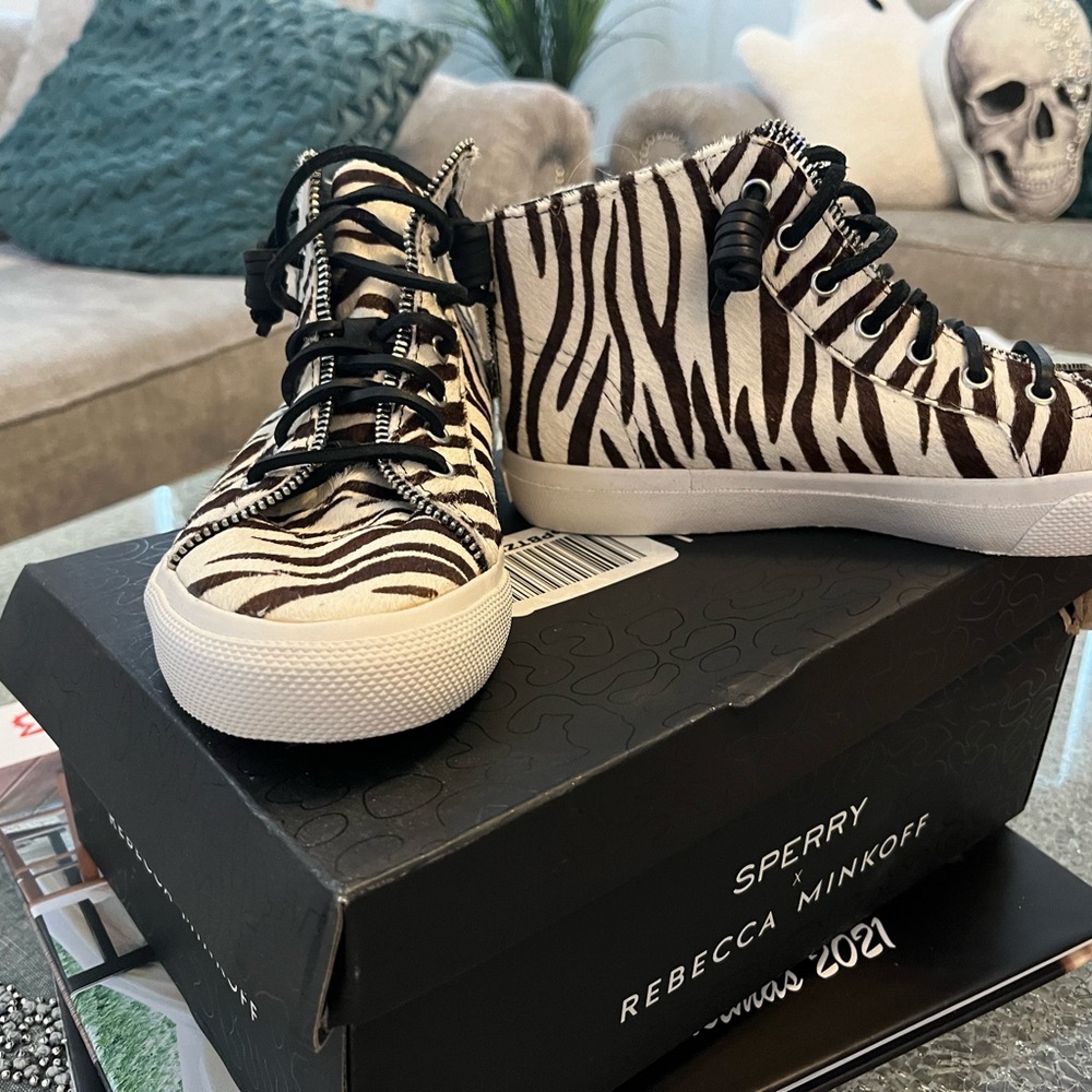 Rebecca Minkoff zebra high tops by Sperry